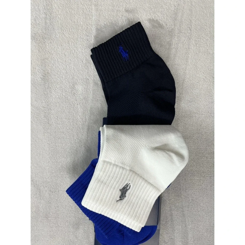 Polo Ralph Lauren 3Pair Socks Men 10-13 Technical Sport Arch Support Ultra Light